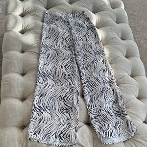Lucy Paris Black and White Zebra Print Pantsuit